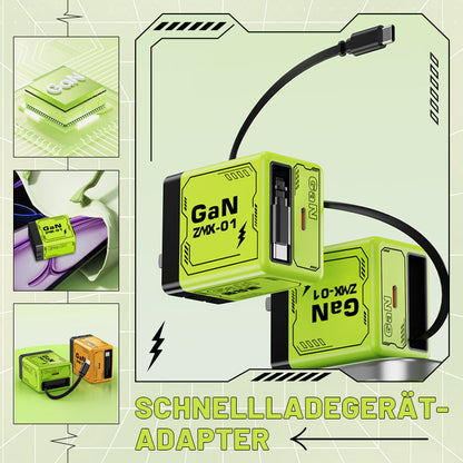 🔥Quick charger adapter with retractable type C cable & connector
