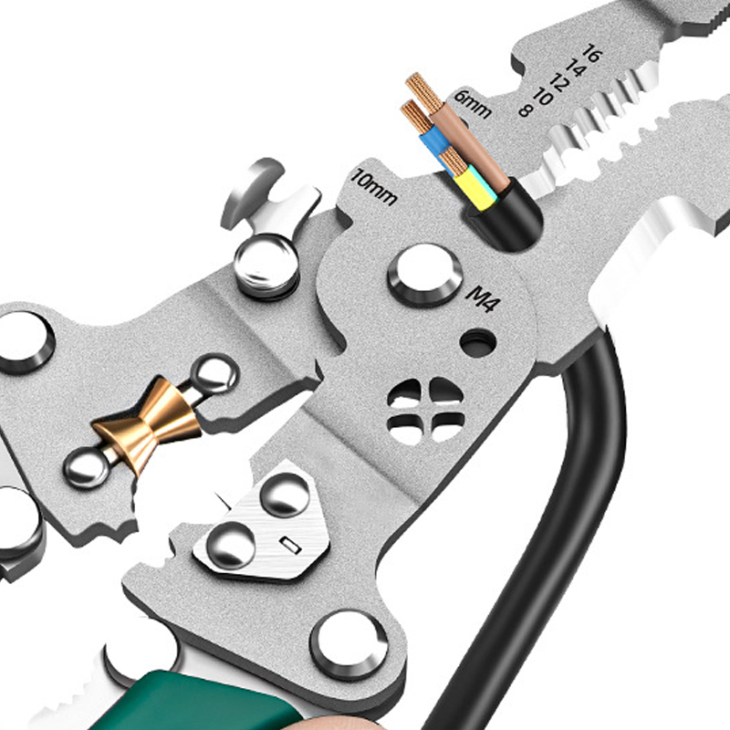 Multifunctional Foldable Wire Stripping Scissors with Electrical Test