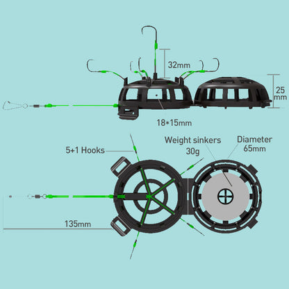 360° Floating Bait Cage Fishing Hook
