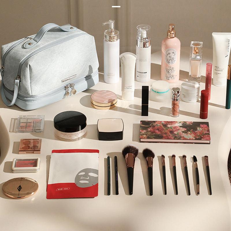 Double Layer Large Makeup Bag for Women