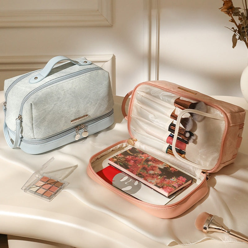 Double Layer Large Makeup Bag for Women