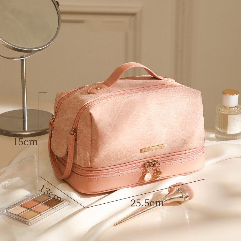 Double Layer Large Makeup Bag for Women