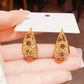 Vintage Round Metallic Statement Earrings