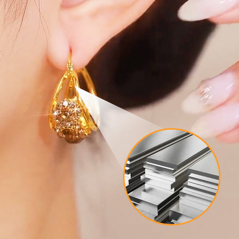 Vintage Round Metallic Statement Earrings