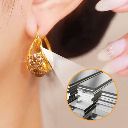 Vintage Round Metallic Statement Earrings