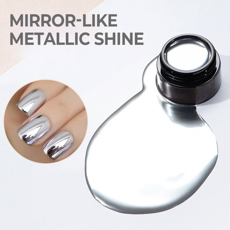 ✨LAST DAY - BUY 1 GET 1 FREE✨Silver Liquid Mirror Chrome Nail Gel In Can