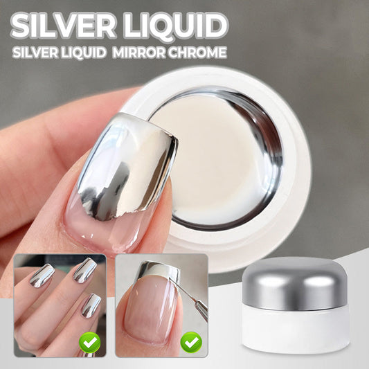 ✨LAST DAY - BUY 1 GET 1 FREE✨Silver Liquid Mirror Chrome Nail Gel In Can