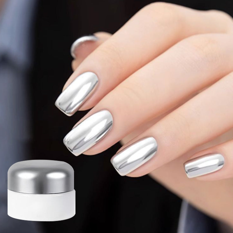 ✨LAST DAY - BUY 1 GET 1 FREE✨Silver Liquid Mirror Chrome Nail Gel In Can