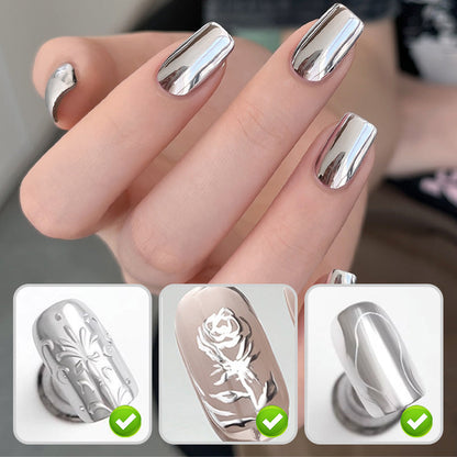 ✨LAST DAY - BUY 1 GET 1 FREE✨Silver Liquid Mirror Chrome Nail Gel In Can