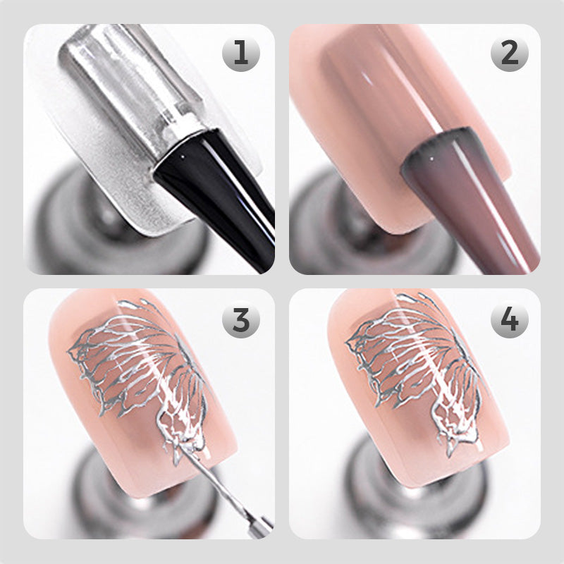 ✨LAST DAY - BUY 1 GET 1 FREE✨Silver Liquid Mirror Chrome Nail Gel In Can