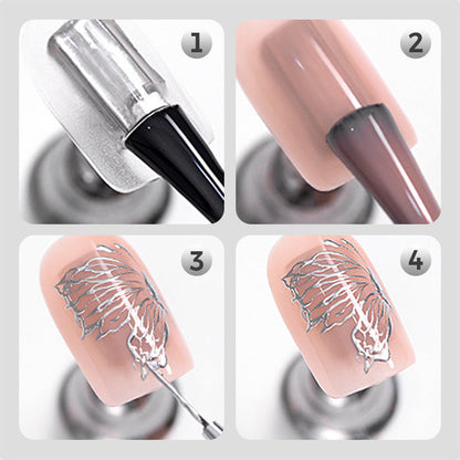 ✨LAST DAY - BUY 1 GET 1 FREE✨Silver Liquid Mirror Chrome Nail Gel In Can