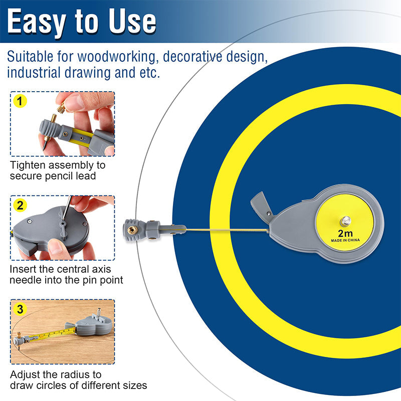 Retractable Tape Measure Compass