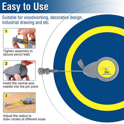 Retractable Tape Measure Compass