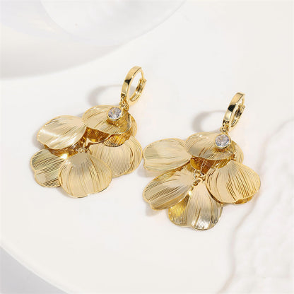 🍀Women’s Layered Leaf Hoop Dangle Earrings✨
