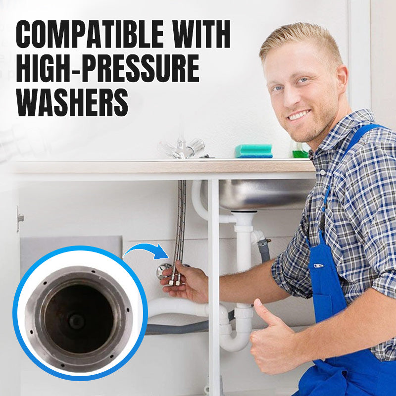 Heavy-Duty Torpedo-Shaped Jet Nozzle for High-Flow Drain Cleaning