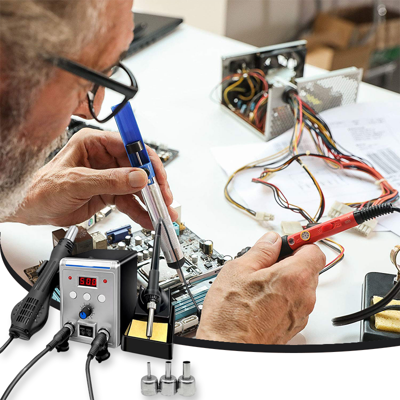⏳Time-limited Special⌛2-in-1 Hot Air Soldering Station