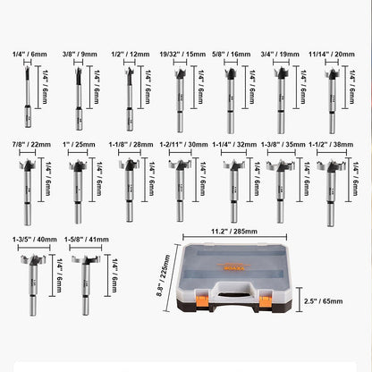 3-in-1 Anti-Slip Hex Shank Wood Hole Saw Kit