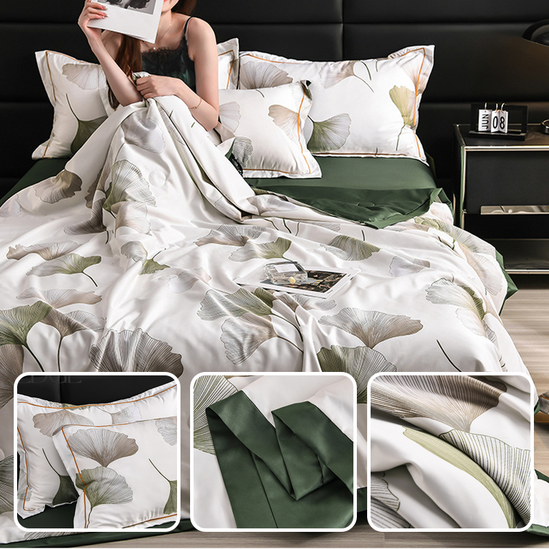 🔥Summer Limited Sale-50%Off🌸Cooling Breathable Floral Bed Sheet (4-Piece Set)