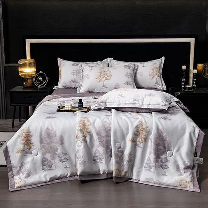 🔥Summer Limited Sale-50%Off🌸Cooling Breathable Floral Bed Sheet (4-Piece Set)