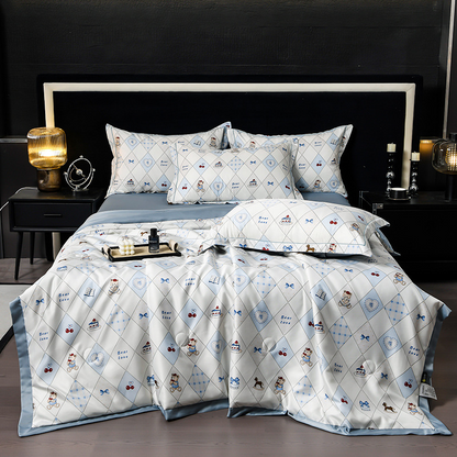 🔥Summer Limited Sale-50%Off🌸Cooling Breathable Floral Bed Sheet (4-Piece Set)