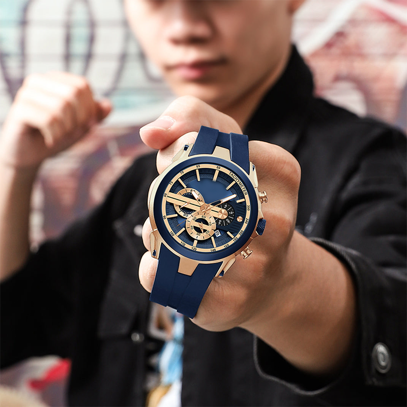 💎Stylish sports watch with luminous display, silicone strap and waterproof design💎