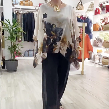 Women's Casual Printed Round Neck Top