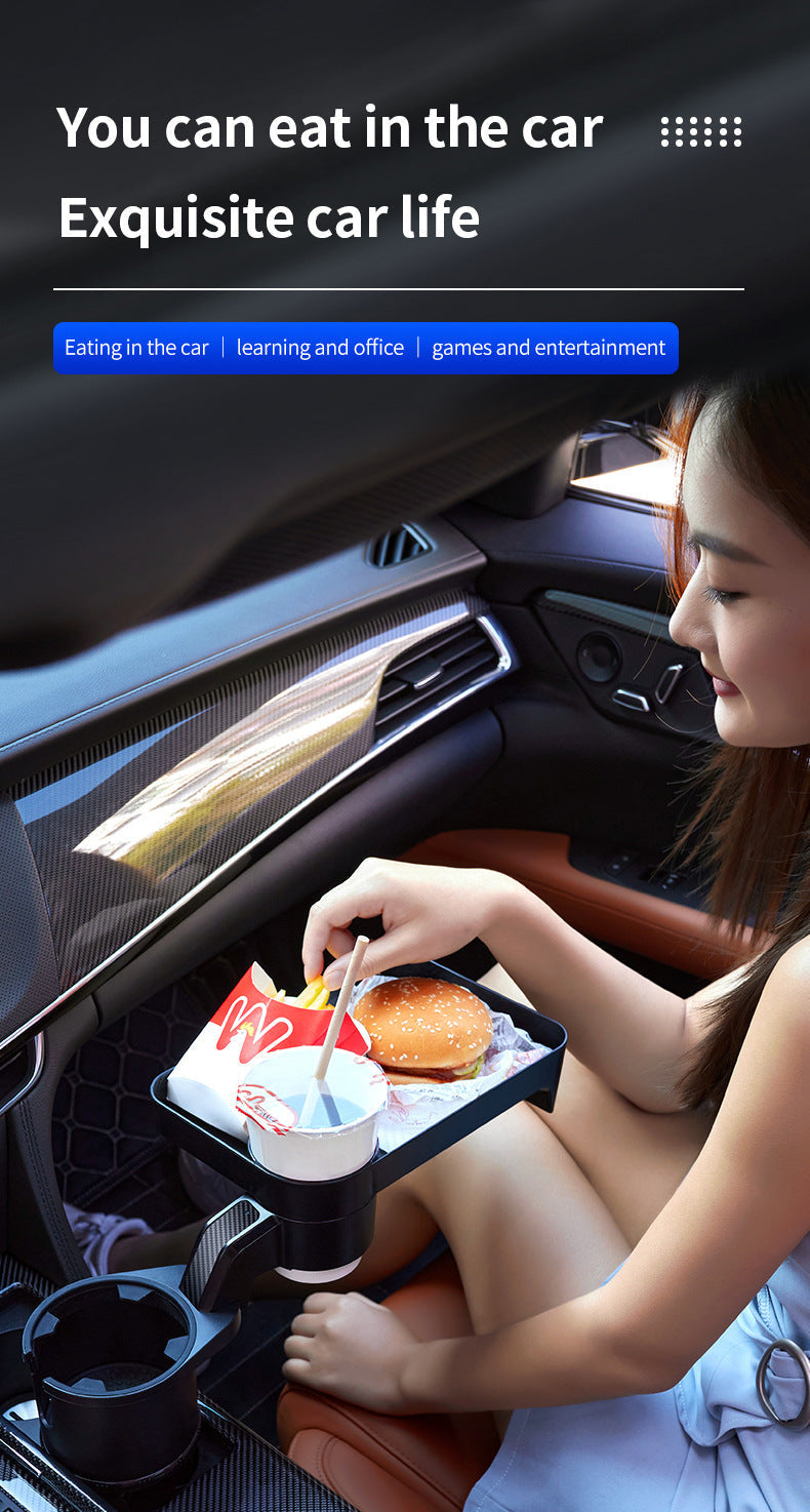 Car Cup Holder Expander Adapter (Adjustable) - Multifunctional Car Dining Plate 360 Degree Rotating Cup Position Rack for Car Cup Holder Car Dining Plate