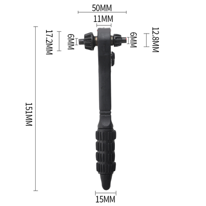 2-in-1 Drill Chuck Key Wrench