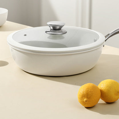 ⏳Time-limited Special⏰Ceramic Non-Stick White Large Cooking Pot