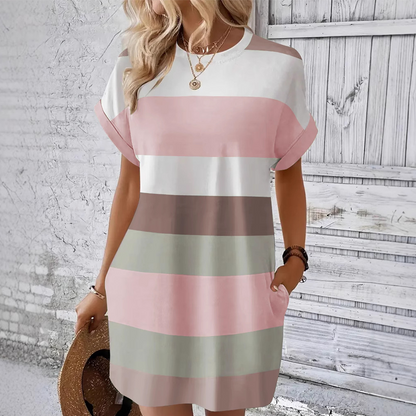 💓Summer Hot Sale💓Women's Casual Round Neck Dress