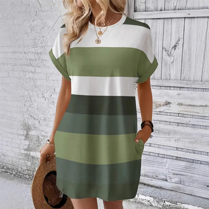 💓Summer Hot Sale💓Women's Casual Round Neck Dress