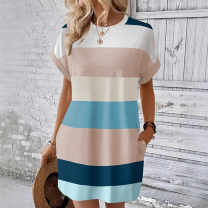 💓Summer Hot Sale💓Women's Casual Round Neck Dress
