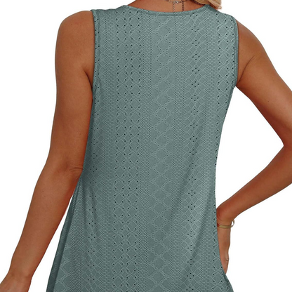 ⏰Hot Sale 50%!🚀Buy 2 get 5% off🎁Women’s Casual V-Neck Floral Ruffles Sleeveless Top