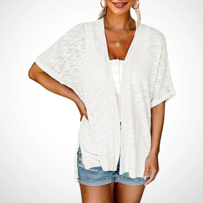 🔥Summer Hot Sale 49％ OFF🏳️‍🌈2025 New Stylish Flowy Short Sleeve Cardigan