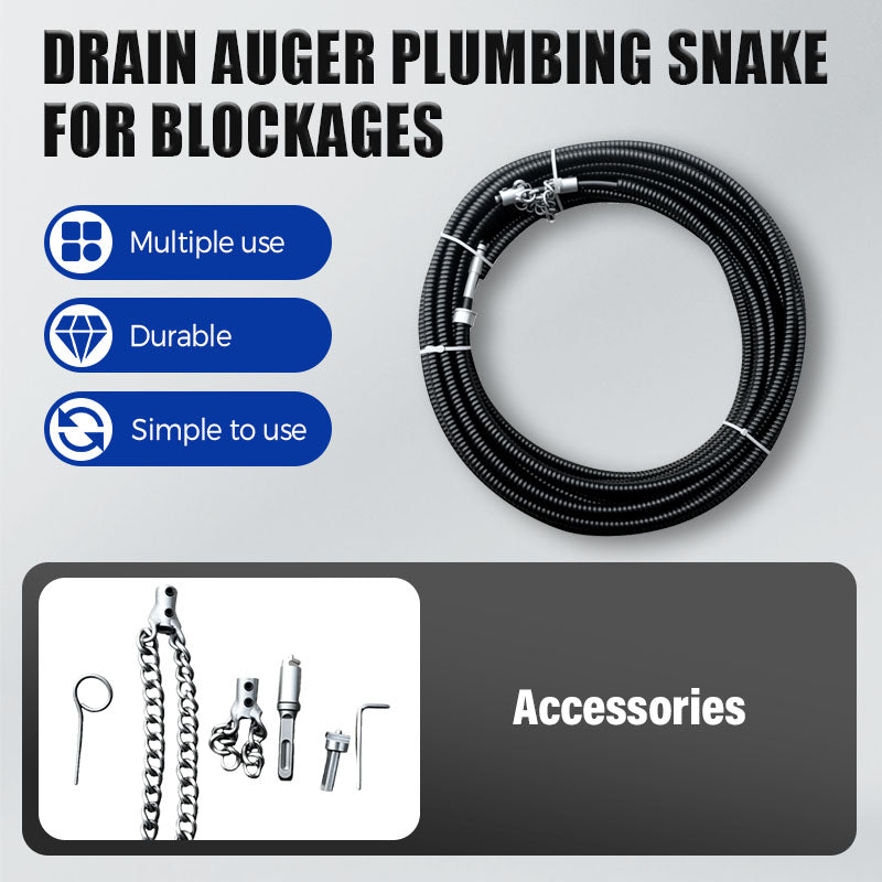 🔥Hot Sale🔥Drain Auger Plumbing Snake for Blockages