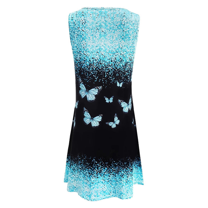 ⏳Time-limited Special⏰Fashion Print Sleeveless Mini Dress for Women