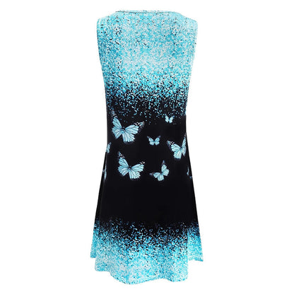 ⏳Time-limited Special⏰Fashion Print Sleeveless Mini Dress for Women