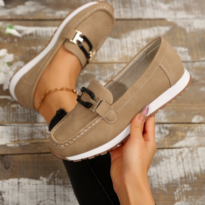 Casual Suede-like Upper Thick Sole Loafers