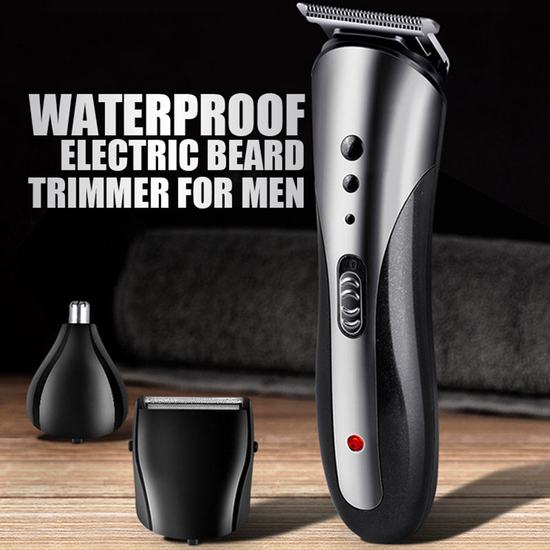 Waterproof Electric Beard Trimmer for Men