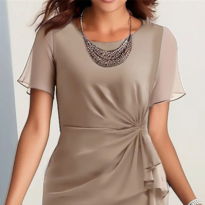 Elegant Fashion Solid Color Dress