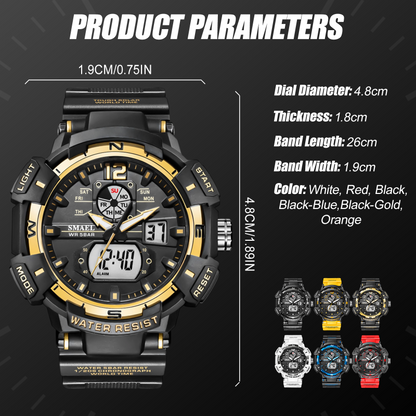 Men’s Stylish Waterproof Digital Sports Quartz Watch