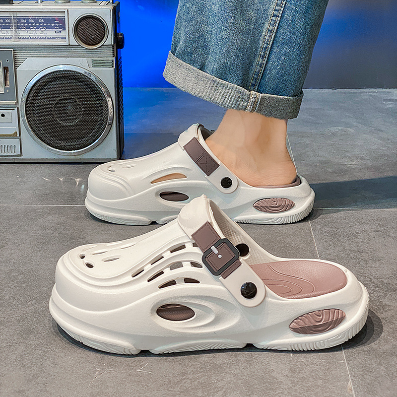 Breathable Dual-Wear Soft Sole Closed-Toe Slippers