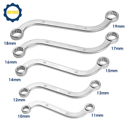 S-Style Double-Ended Box Wrench 5-Piece Set