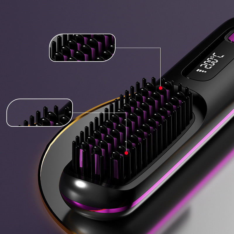 🔥Summer Hot Sale 50% Off🔥Wireless Ceramic Heating Hair Straightening Comb