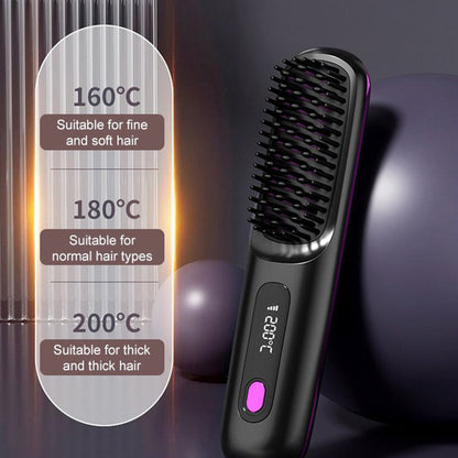 🔥Summer Hot Sale 50% Off🔥Wireless Ceramic Heating Hair Straightening Comb
