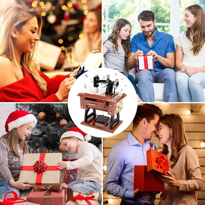 🪗Time Limit Sale 50% OFF - Wood Mini Sewing Machine Music Box