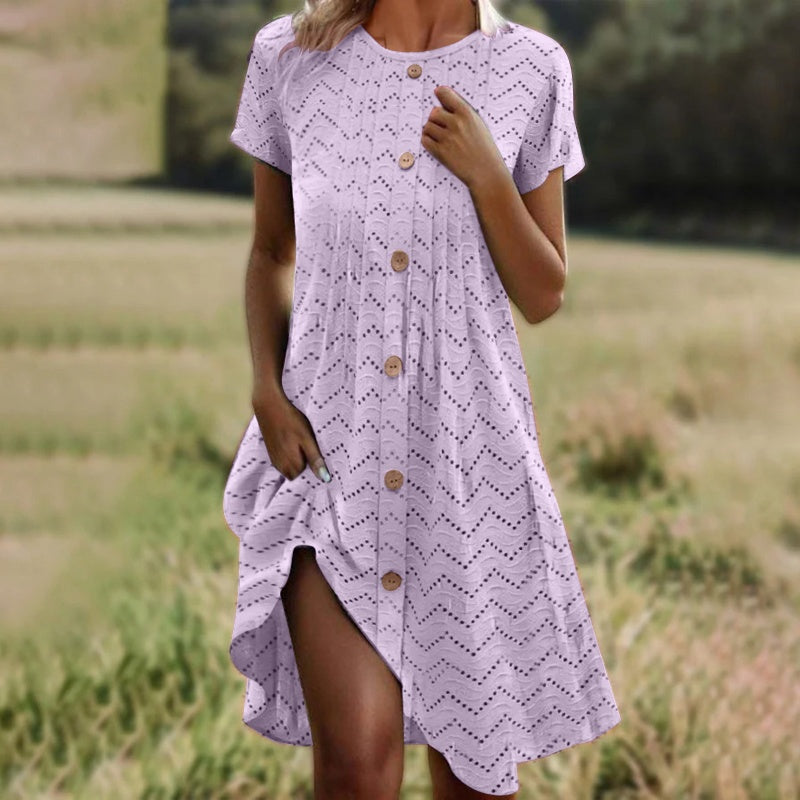 Women’s Short Sleeve Button Down Dress