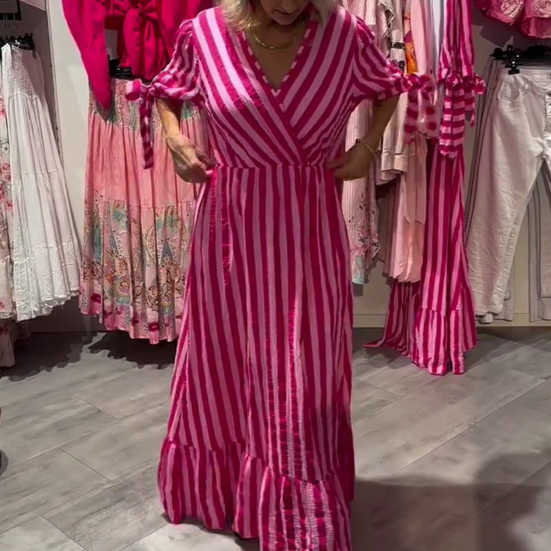 Women’s Casual Striped V-Neck Dress