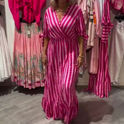 Women’s Casual Striped V-Neck Dress