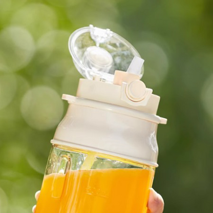 2-in-1 Electric Blender Water Bottle with Removable Straw